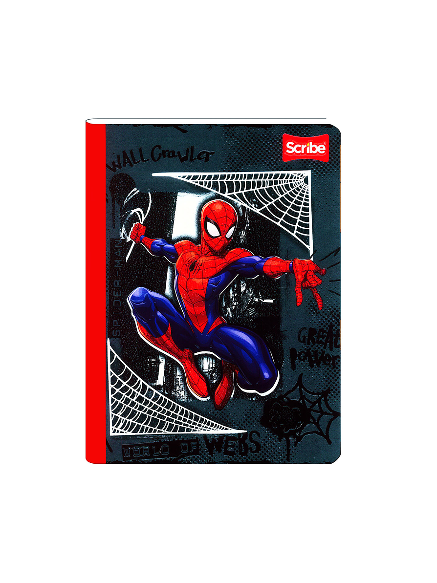Cuaderno Cosido Spiderman 50 Hojas Cuadros  3