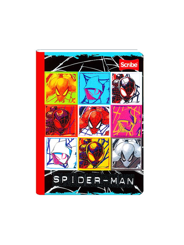 Cuaderno Cosido Spiderman 50 Hojas Cuadros  4