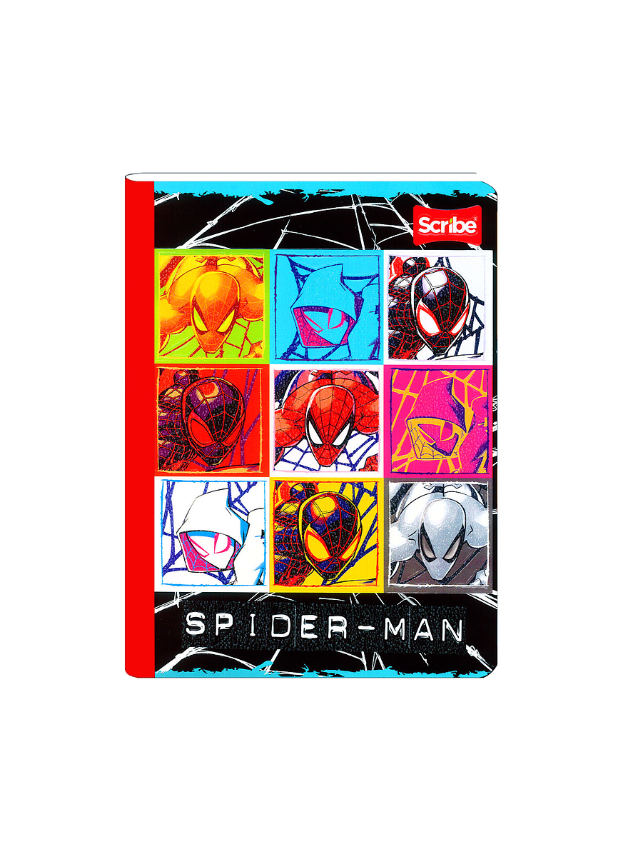 Cuaderno Cosido Spiderman 50 Hojas Cuadros  4