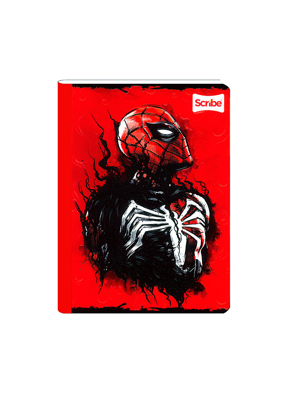 Cuaderno Cosido Spiderman 50 Hojas Cuadros  1