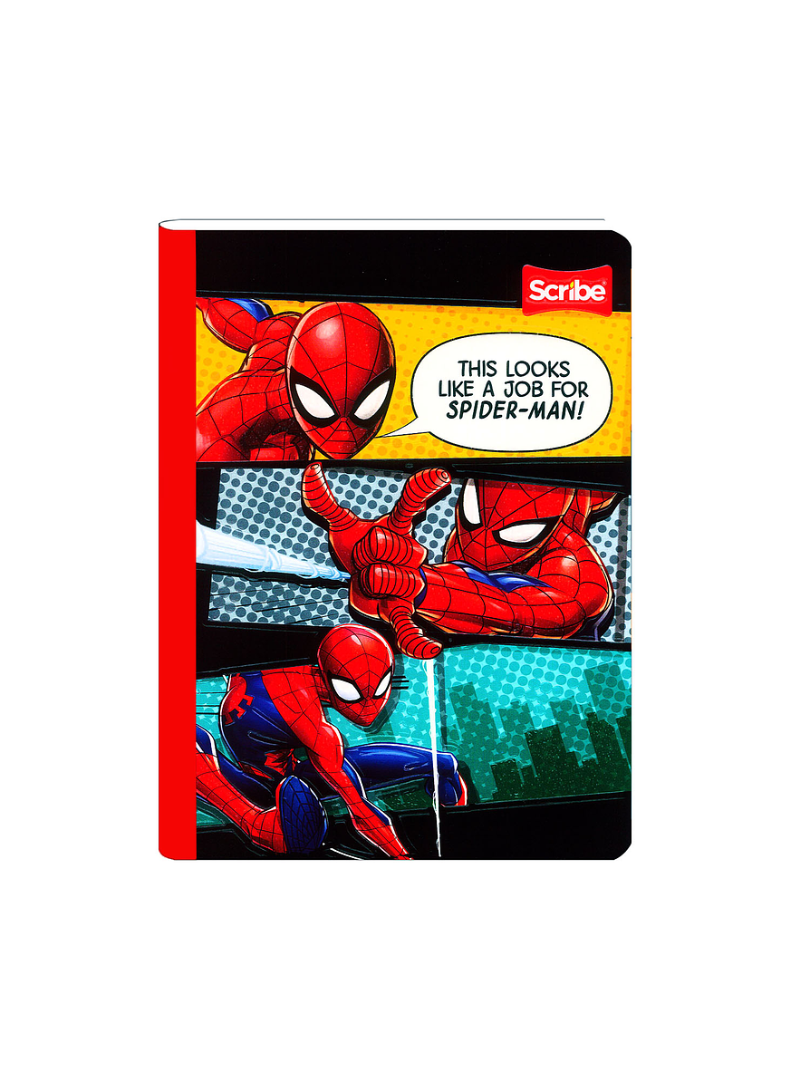 Cuaderno Cosido Spiderman 50 Hojas Cuadros  5