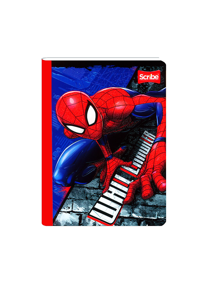 Cuaderno Cosido Spiderman 50 Hojas Cuadros  6