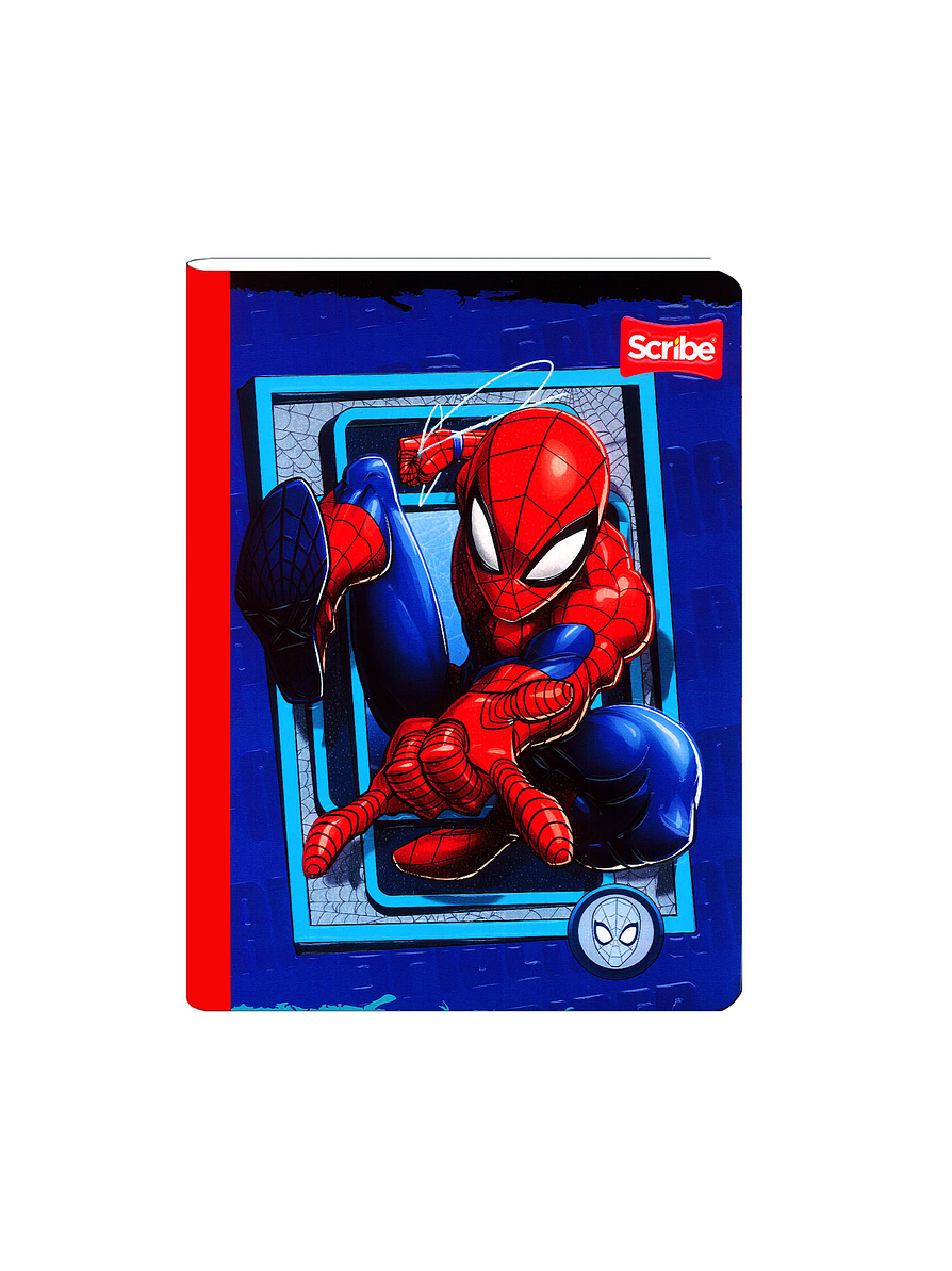 Cuaderno Cosido Spiderman 50 Hojas Cuadros  10
