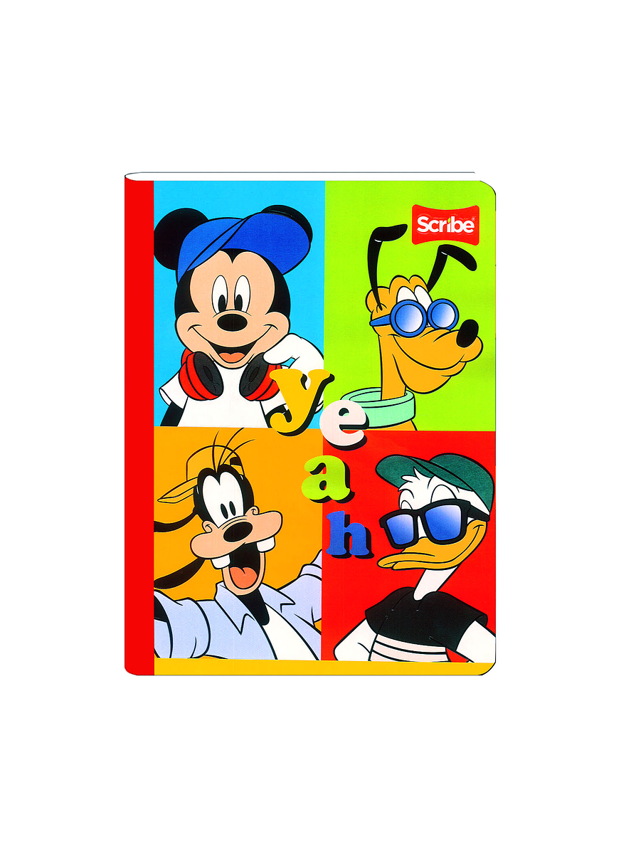 Cuaderno Cosido Mickey  100 Hojas Cuadros  1