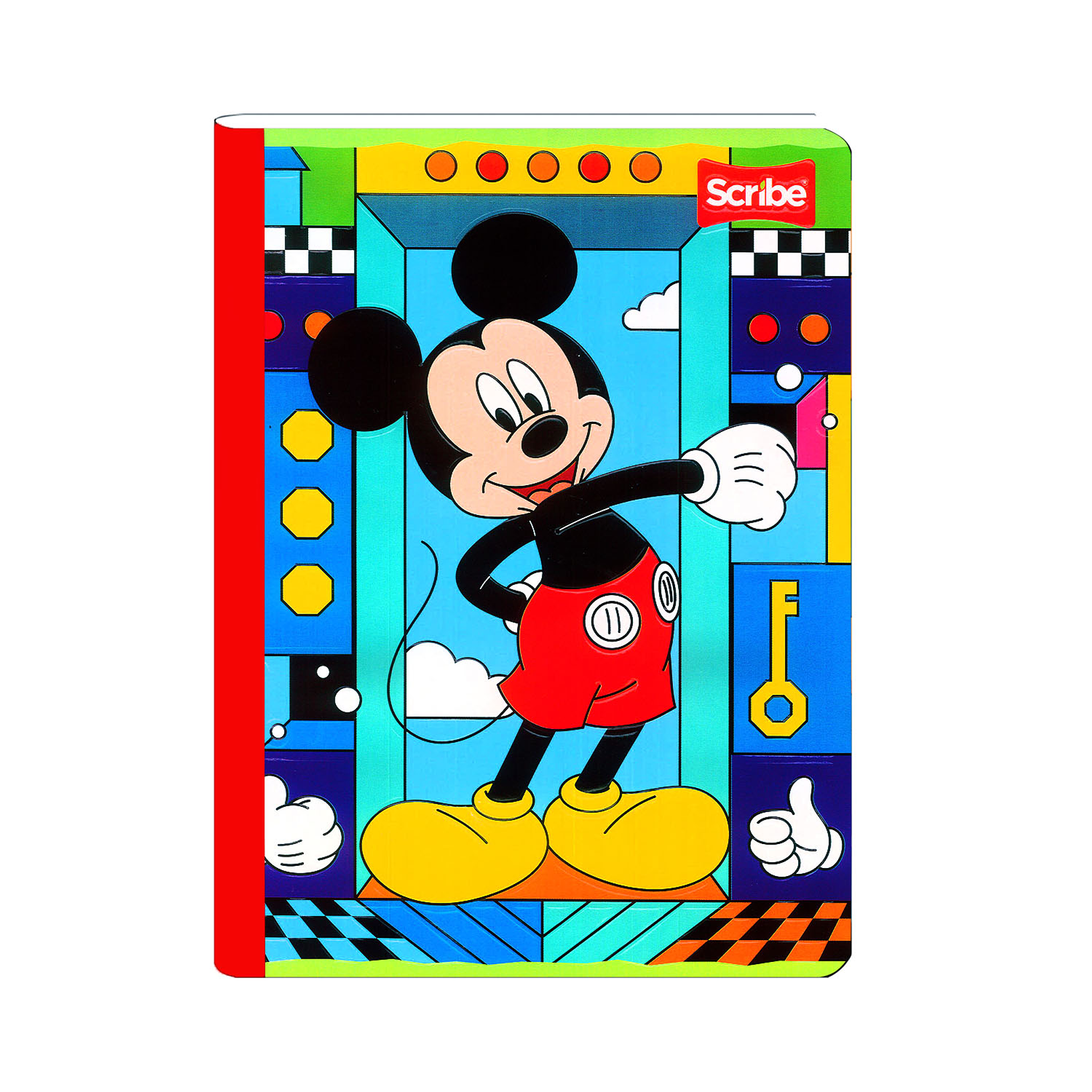 Cuaderno Cosido Mickey  100 Hojas Cuadros  2