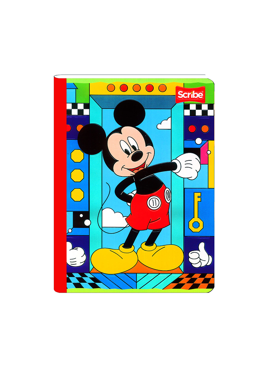 Cuaderno Cosido Mickey  100 Hojas Cuadros  2
