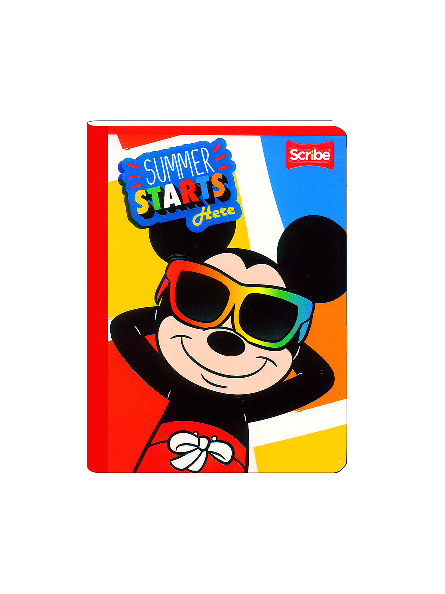 Cuaderno Cosido Mickey  100 Hojas Cuadros  6