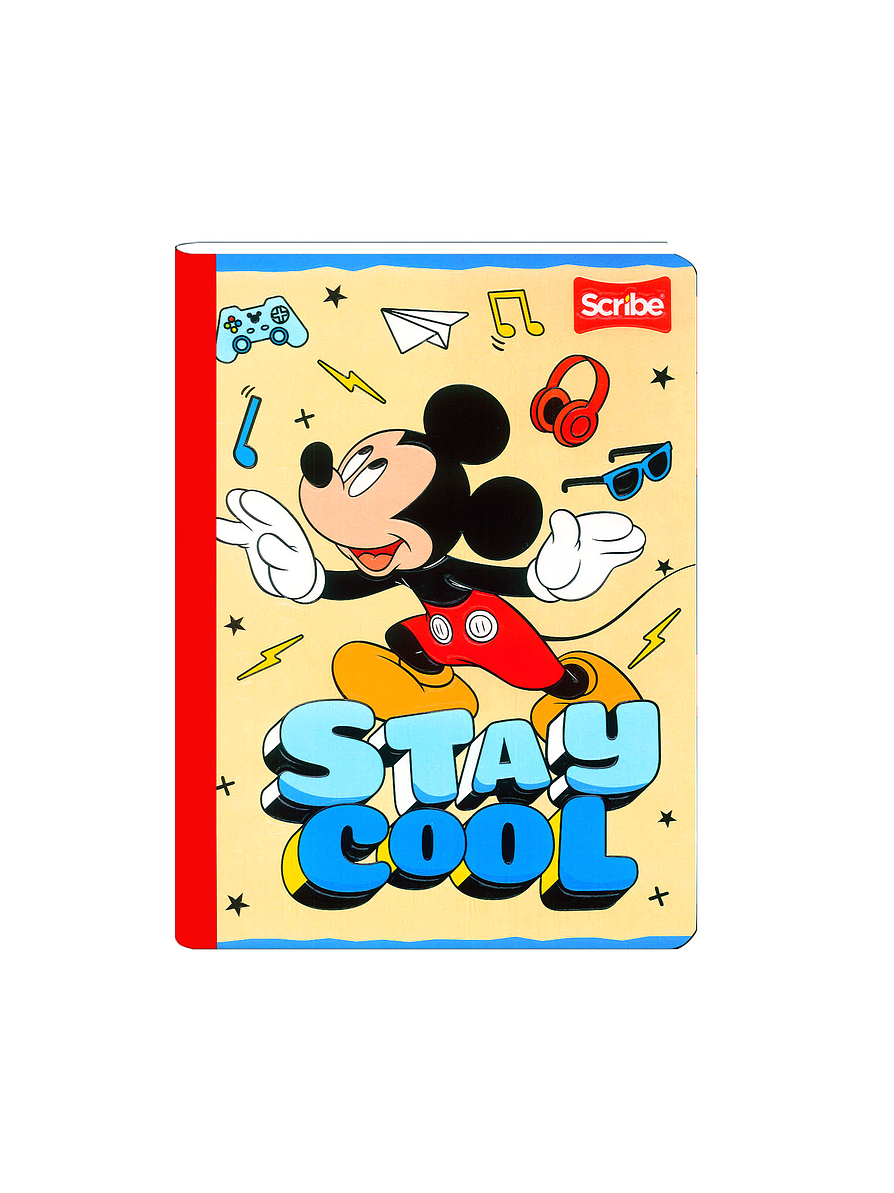 Cuaderno Cosido Mickey  100 Hojas Cuadros  8