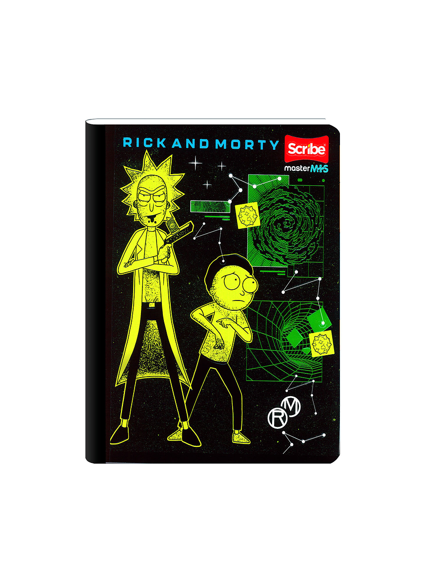 Cuaderno Cosido Rick And Morty 50 Hojas Cuadros  6
