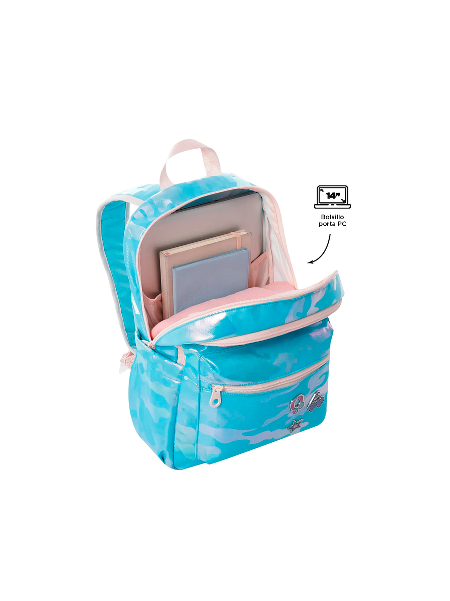 Morral Totto para Niña Majestic Mediano Azul 3