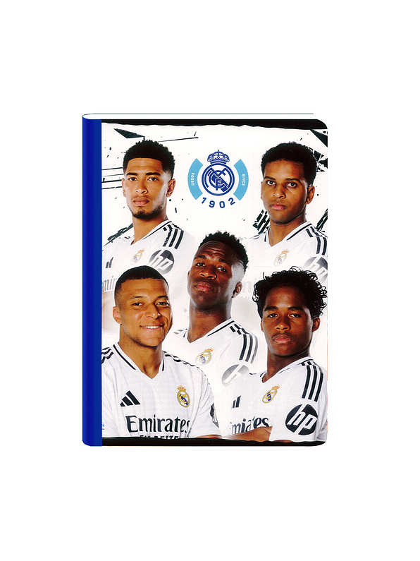 Cuaderno Cosido Real Madrid 100 Hojas Cuadros 5