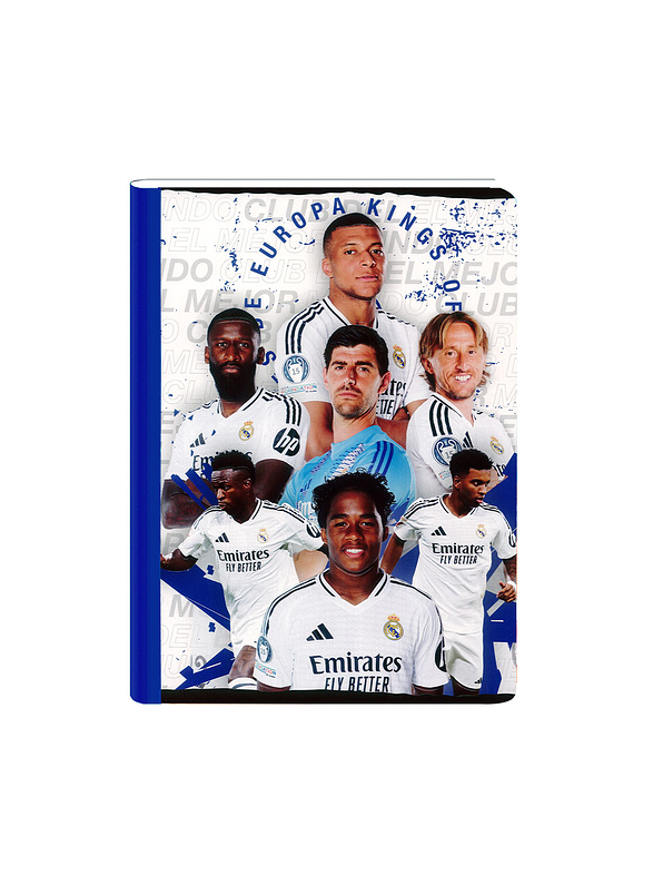 Cuaderno Cosido Real Madrid 100 Hojas Cuadros 6