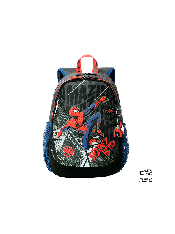 Morral Totto para Niño Spiderman Amazing Mediano Azul 1