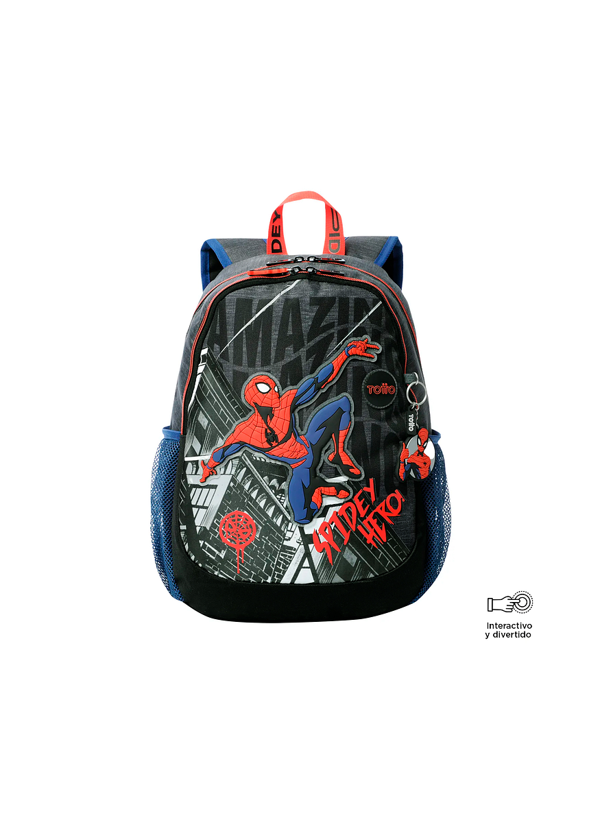 Morral Totto para Niño Spiderman Amazing Mediano Azul 1