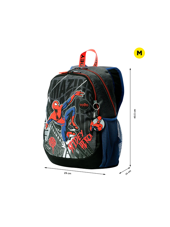 Morral Totto para Niño Spiderman Amazing Mediano Azul 4