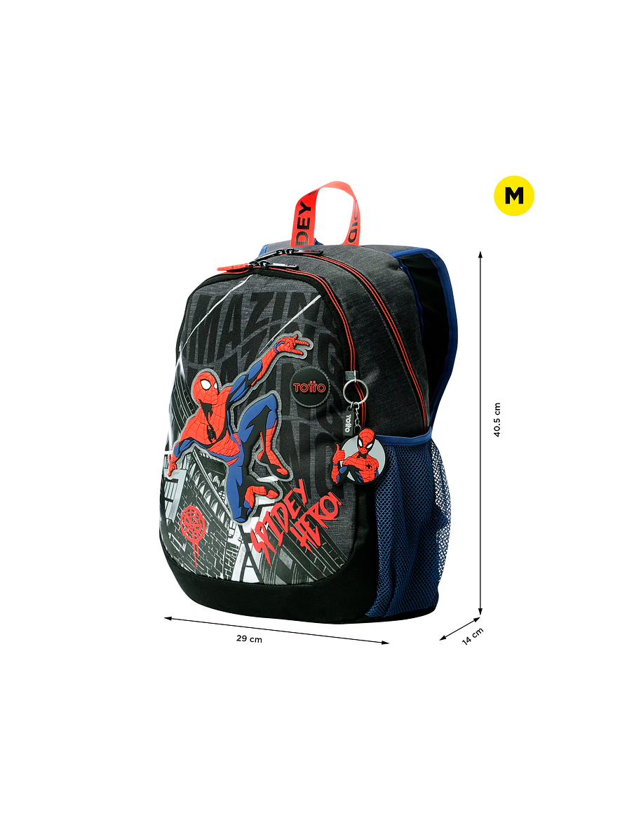 Morral Totto para Niño Spiderman Amazing Mediano Azul 4