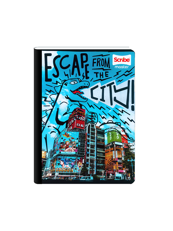 Cuaderno Cosido Scribe Master Masculino 50 Hojas Cuadros 4