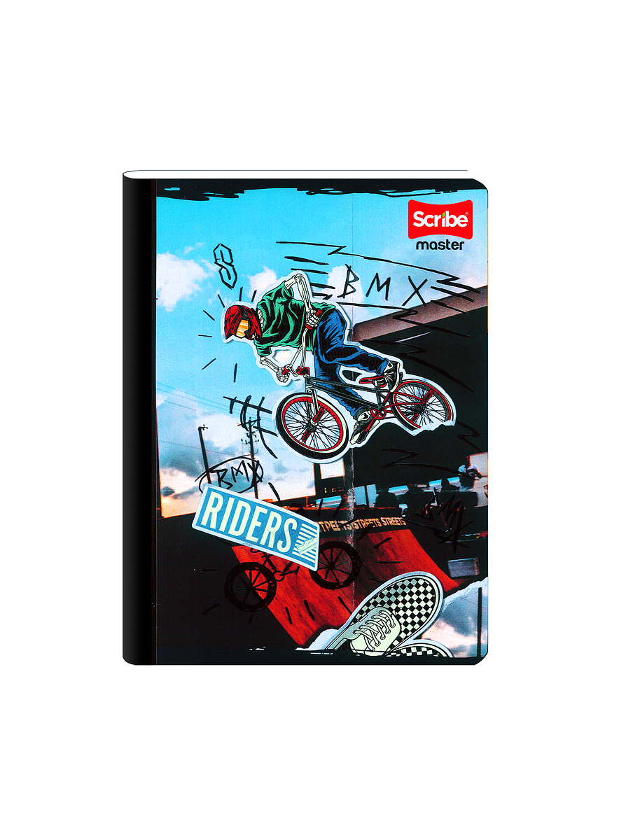 Cuaderno Cosido Scribe Master Masculino 50 Hojas Cuadros 5