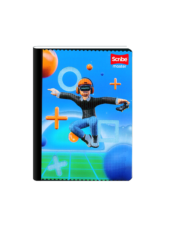Cuaderno Cosido Scribe Master Masculino 50 Hojas Cuadros 10