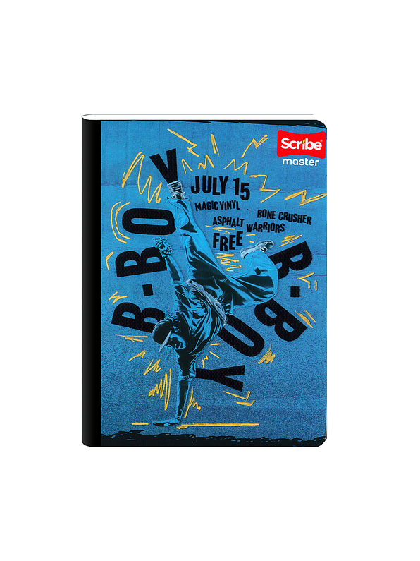 Cuaderno Cosido Scribe Master Masculino 50 Hojas Cuadros 13