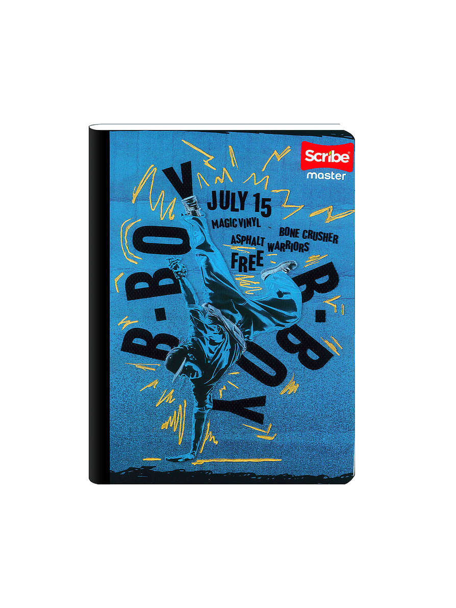 Cuaderno Cosido Scribe Master Masculino 50 Hojas Cuadros 13