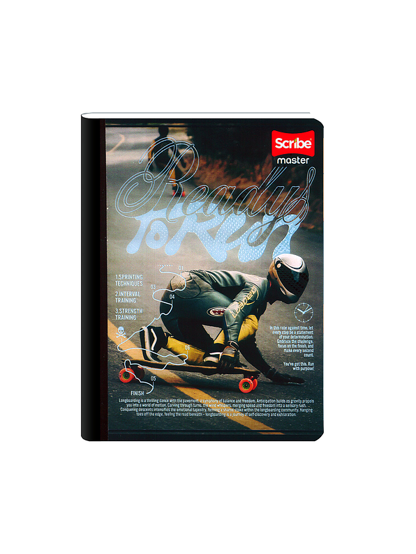 Cuaderno Cosido Scribe Master Masculino 50 Hojas Cuadros 14