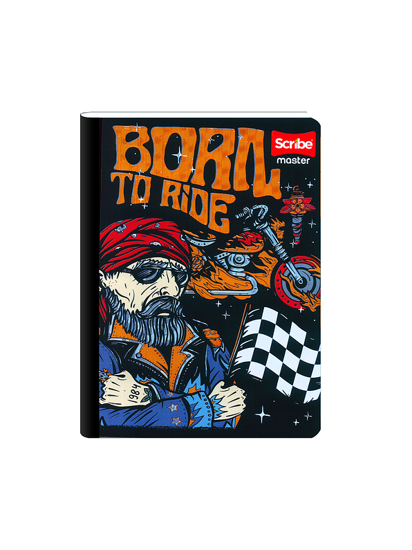 Cuaderno Cosido Scribe Master Masculino 50 Hojas Cuadros 17