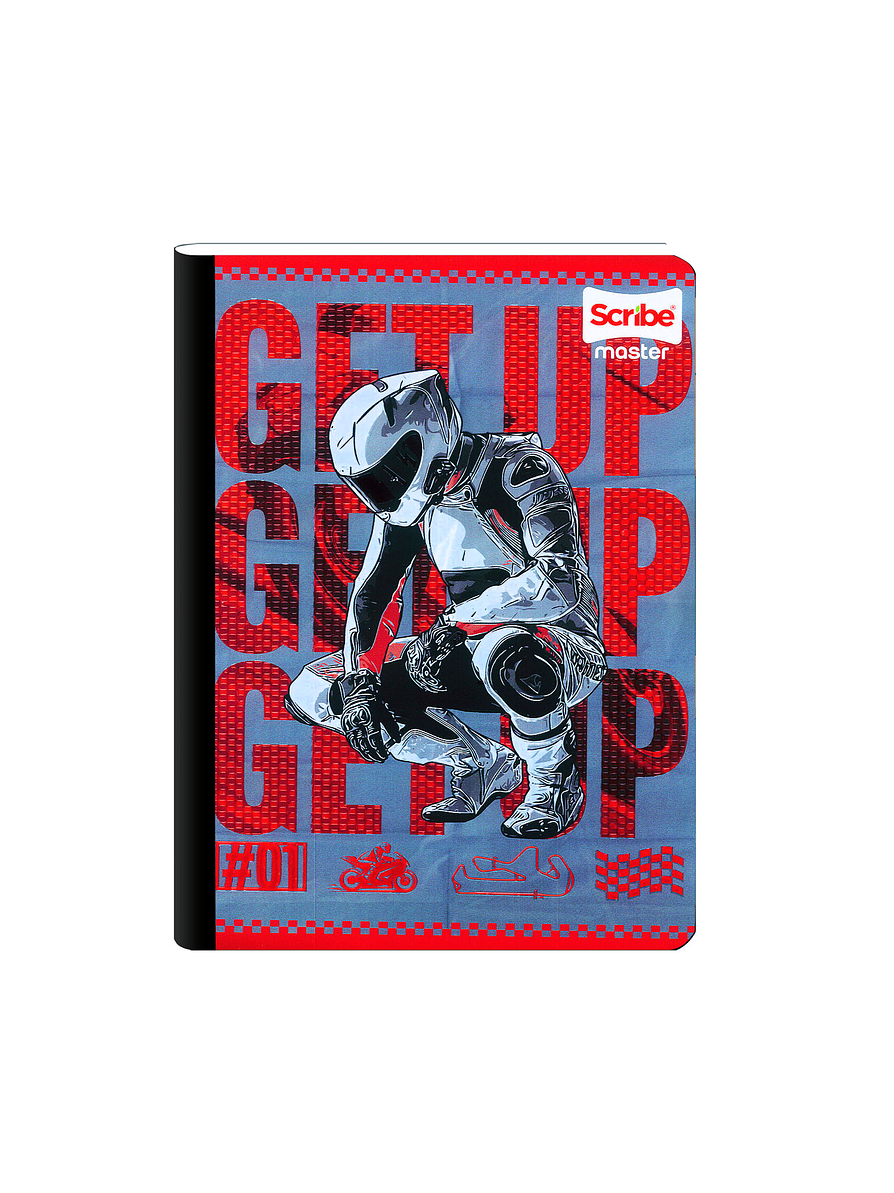 Cuaderno Cosido Scribe Master Masculino 50 Hojas Cuadros 20