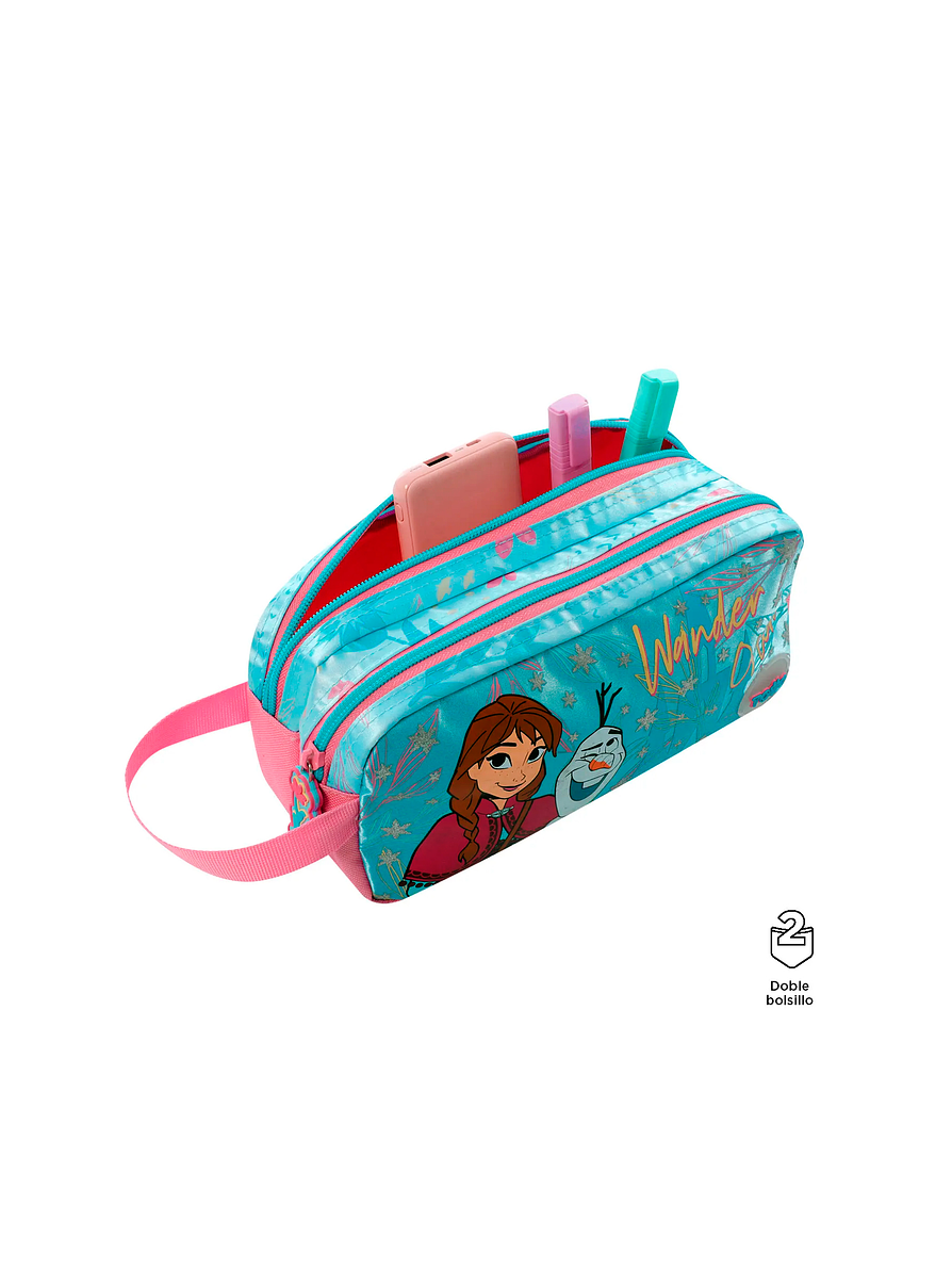 Cartuchera Totto escolar Frozen Destiny Azul 2