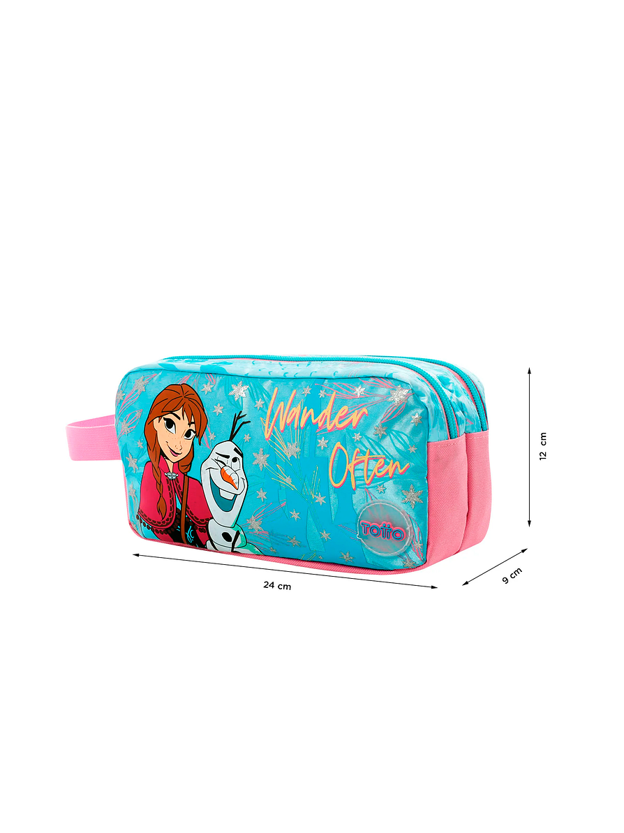 Cartuchera Totto escolar Frozen Destiny Azul 4
