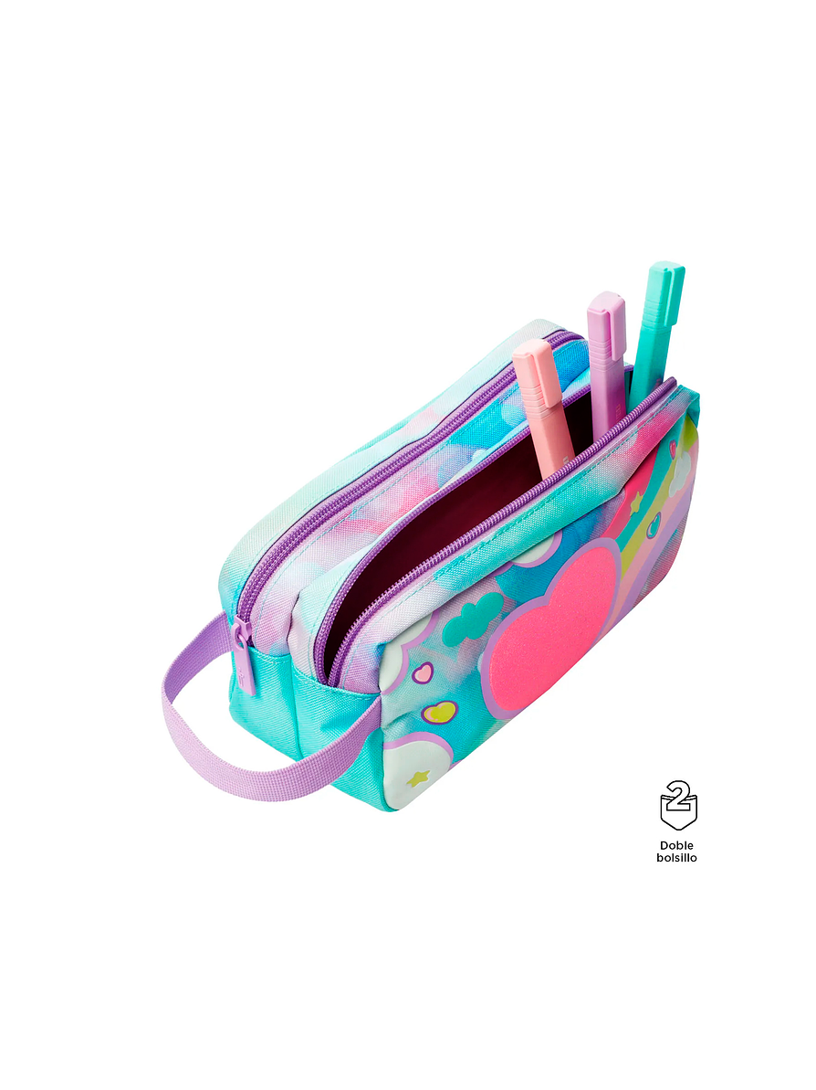 Cartuchera Totto escolar Sweety Heart Azul 2