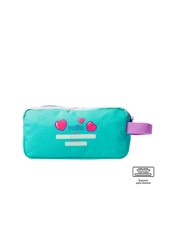 Cartuchera Totto escolar Sweety Heart Azul 3