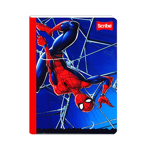 Cuaderno Cosido Spiderman 100 Hojas Cuadros 