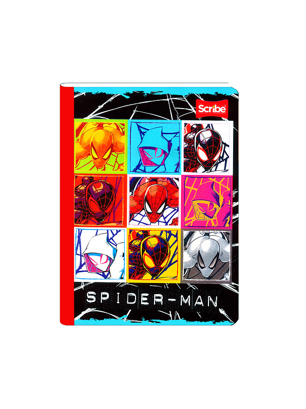 Cuaderno Cosido Spiderman 100 Hojas Cuadros  2