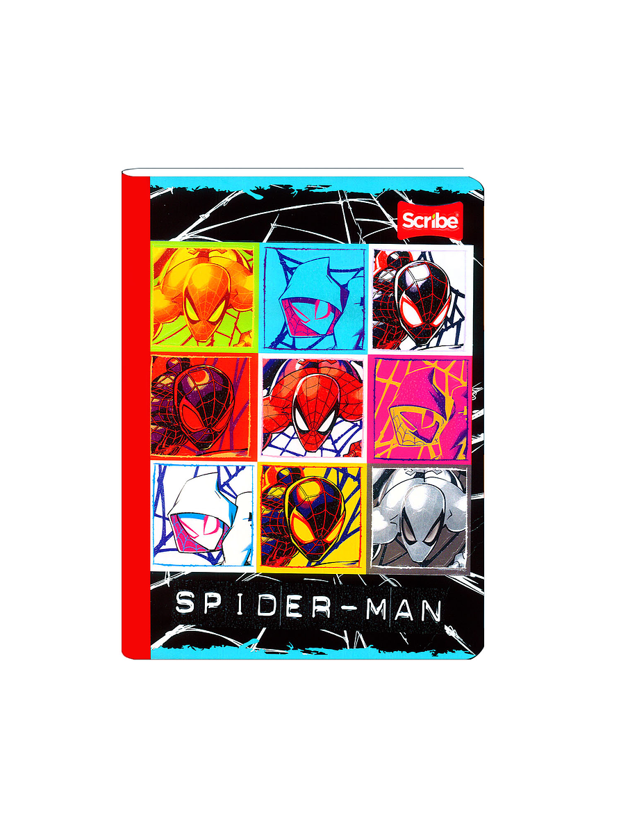 Cuaderno Cosido Spiderman 100 Hojas Cuadros  2