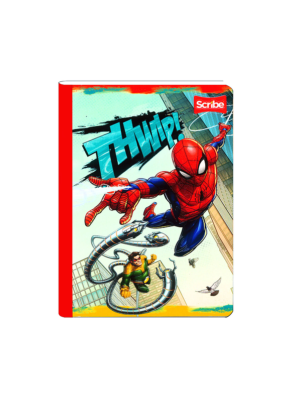 Cuaderno Cosido Spiderman 100 Hojas Cuadros  4
