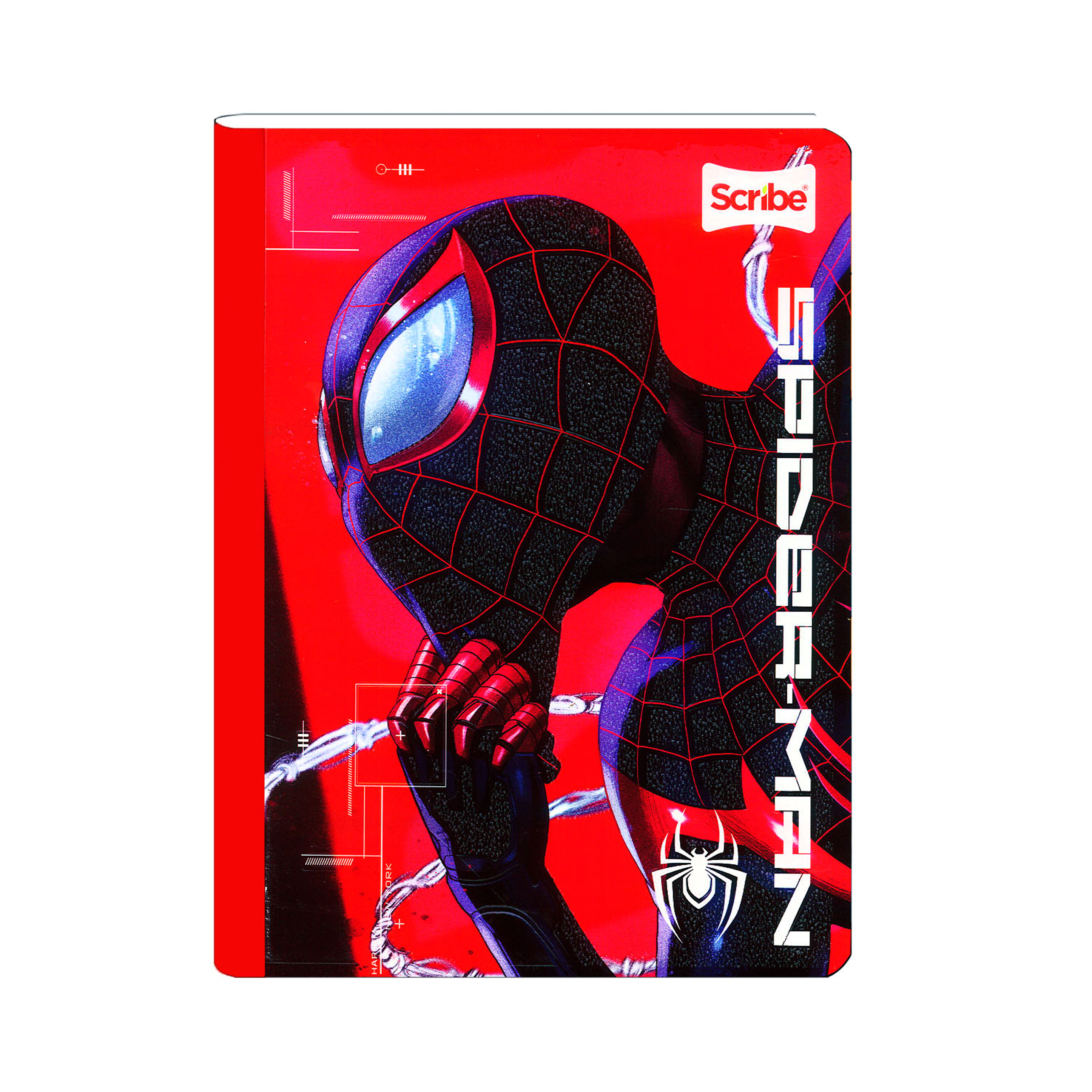 Cuaderno Cosido Spiderman 100 Hojas Cuadros  6
