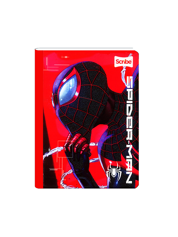 Cuaderno Cosido Spiderman 100 Hojas Cuadros  6