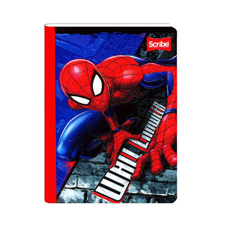 Cuaderno Cosido Spiderman 100 Hojas Cuadros  9