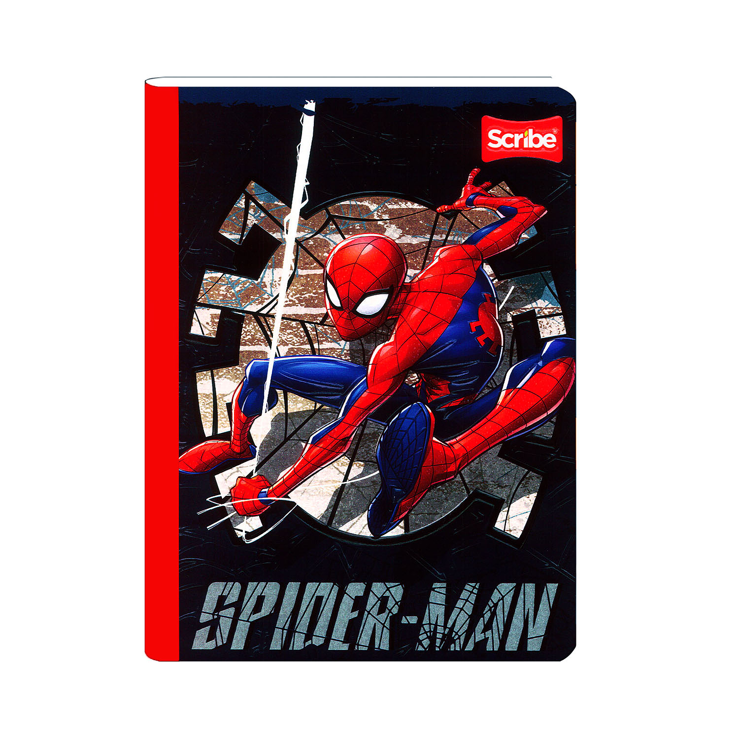 Cuaderno Cosido Spiderman 100 Hojas Cuadros  10