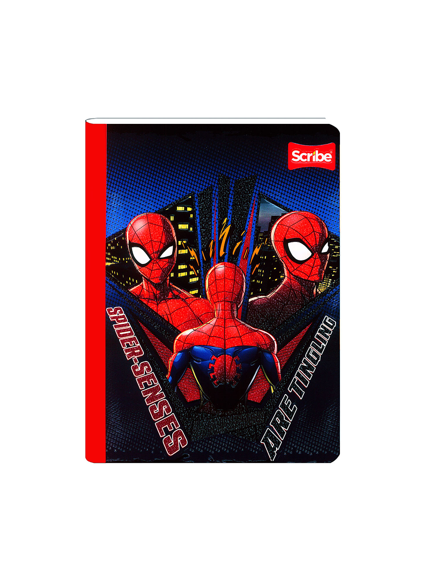 Cuaderno Cosido Spiderman 100 Hojas Cuadros  11