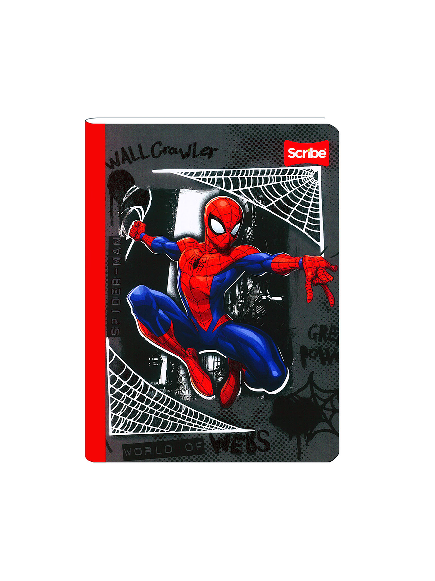 Cuaderno Cosido Spiderman 100 Hojas Cuadros  12