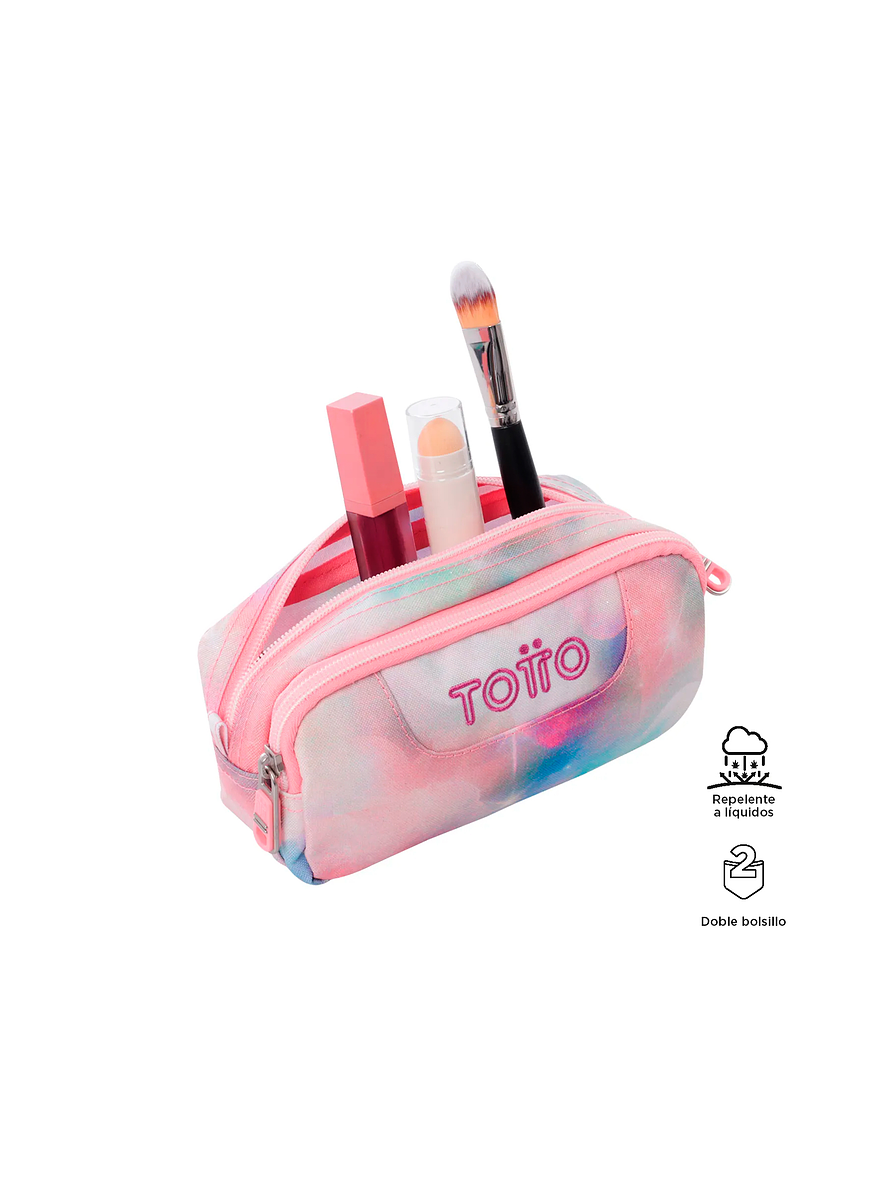Cartuchera Totto Multiuso Sobre Glitter Rosado 2