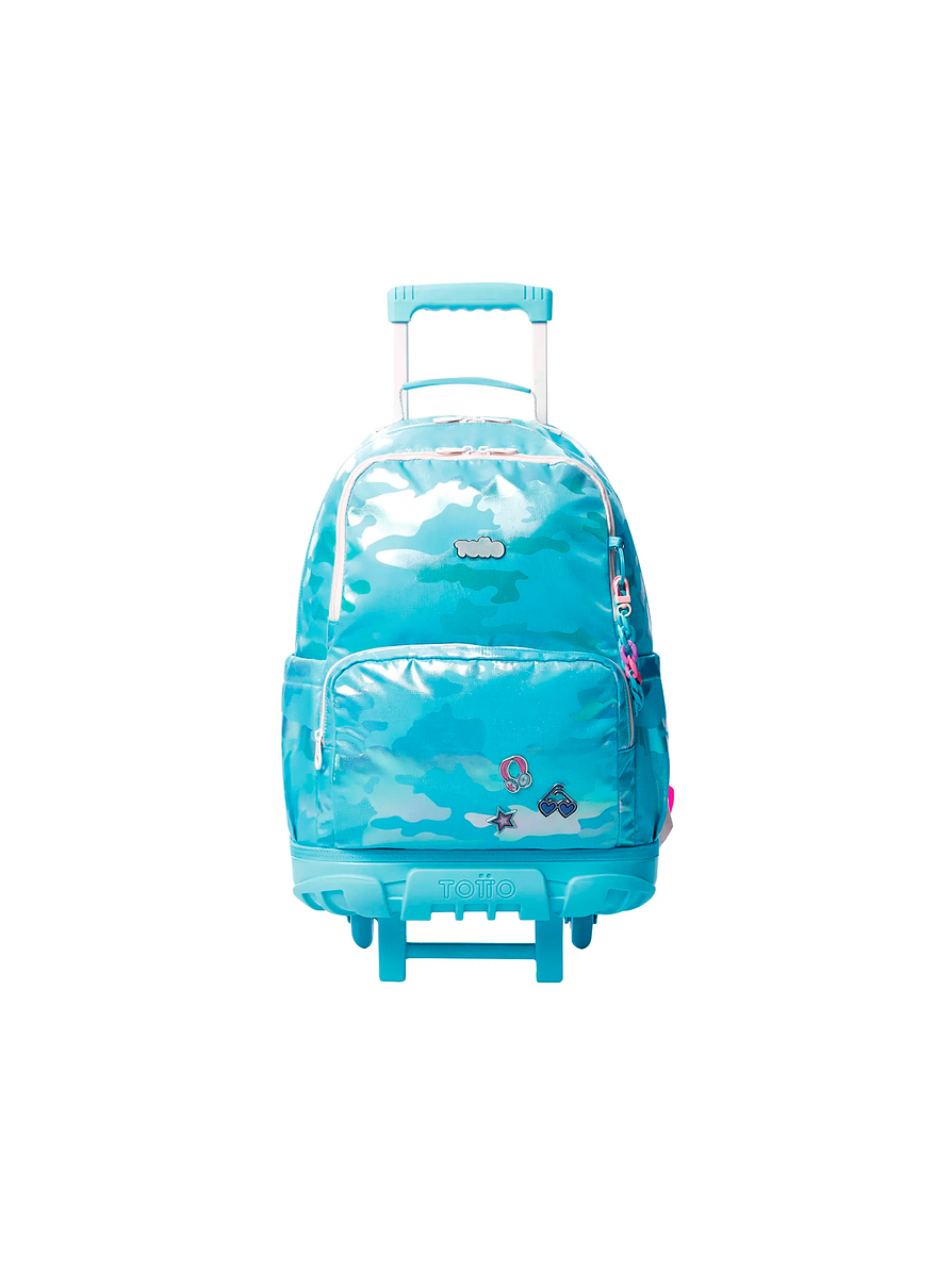Morral Totto con ruedas Niña Majestic Grande Azul 1