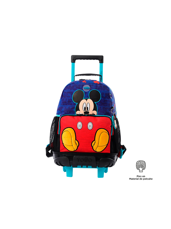 Morral Totto con ruedas Niño Mickey Mediano Azul 1