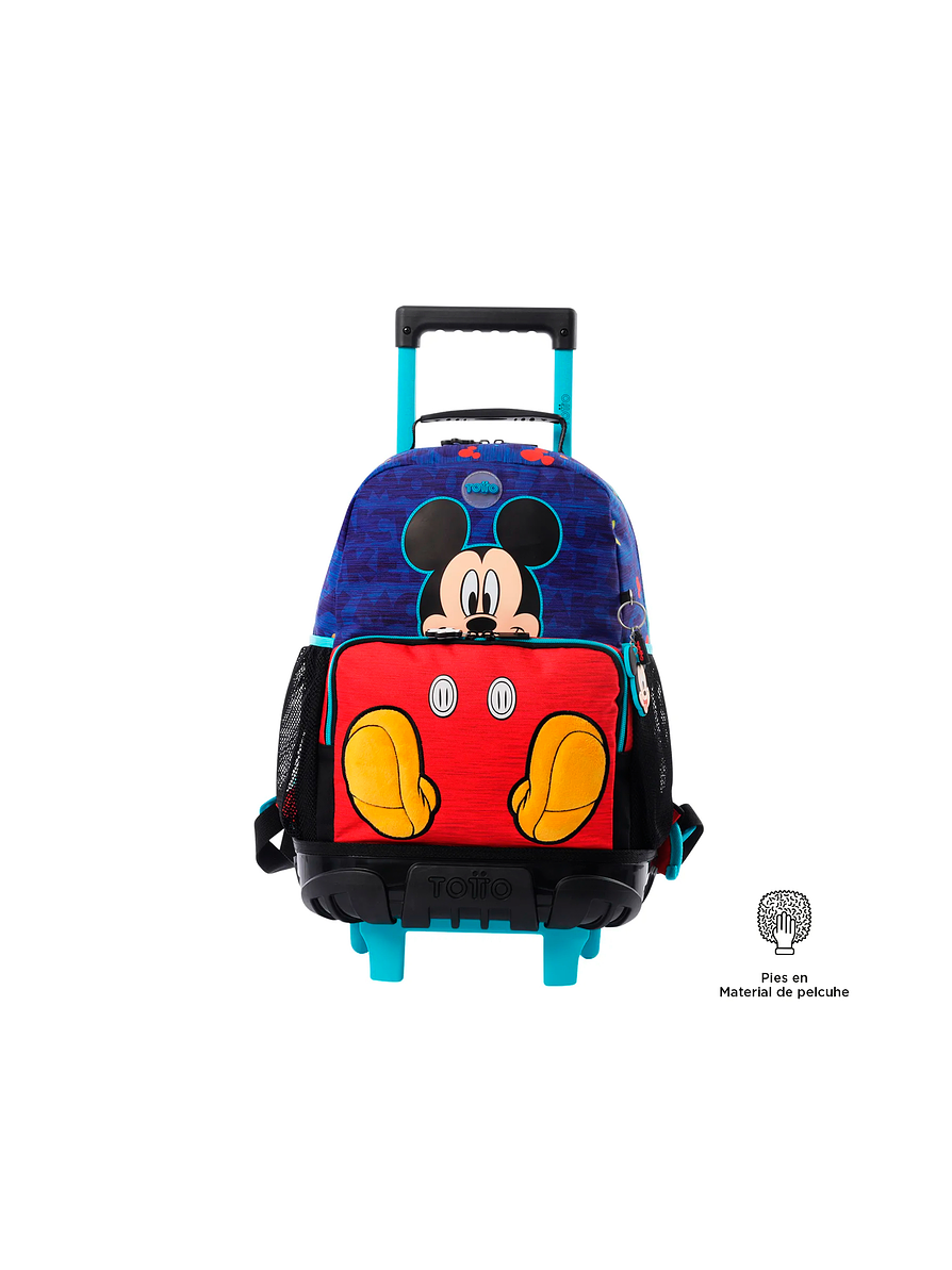 Morral Totto con ruedas Niño Mickey Mediano Azul 1