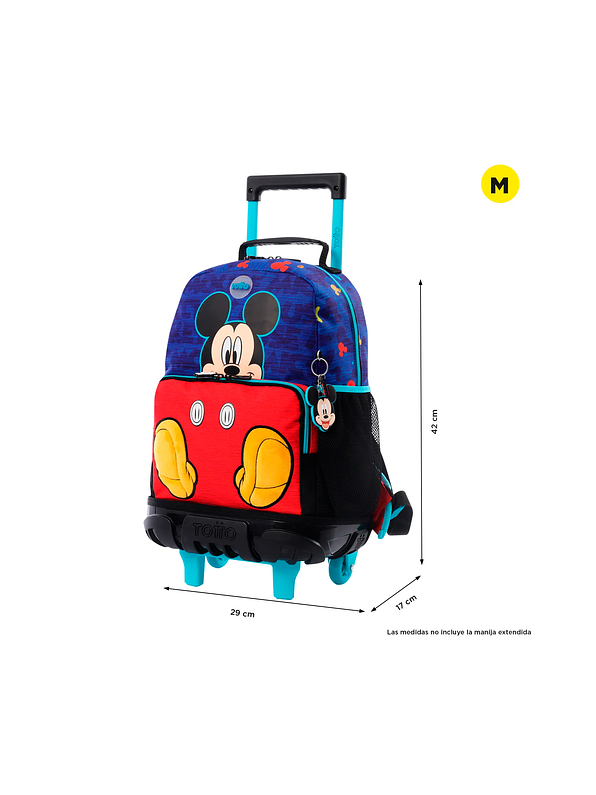 Morral Totto con ruedas Niño Mickey Mediano Azul 4