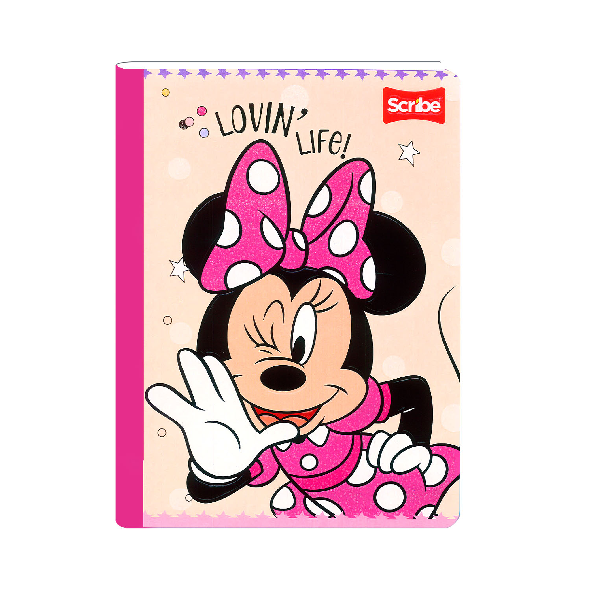 Cuaderno Cosido Minnie 50 Hojas Cuadros  6