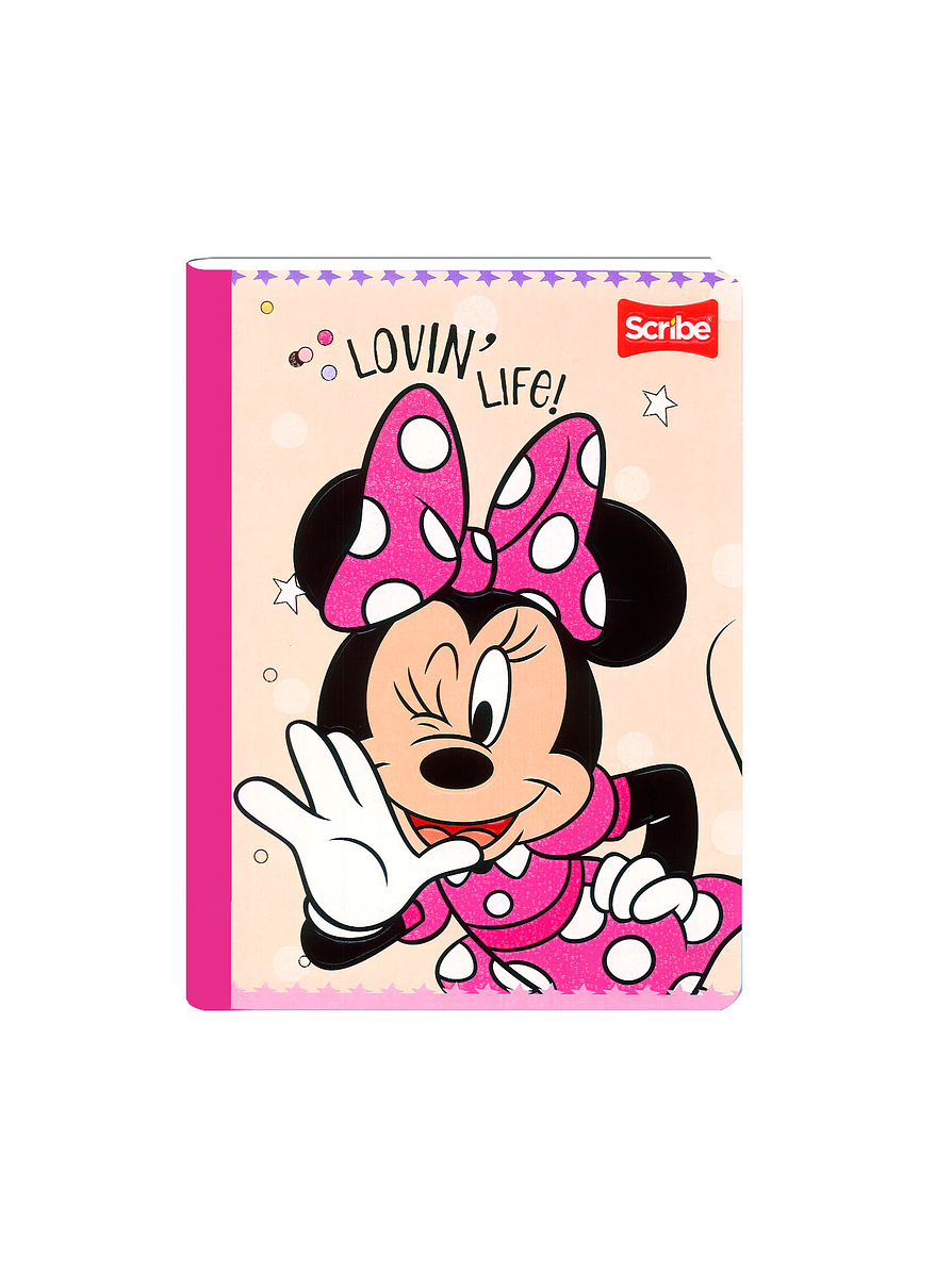 Cuaderno Cosido Minnie 50 Hojas Cuadros  6