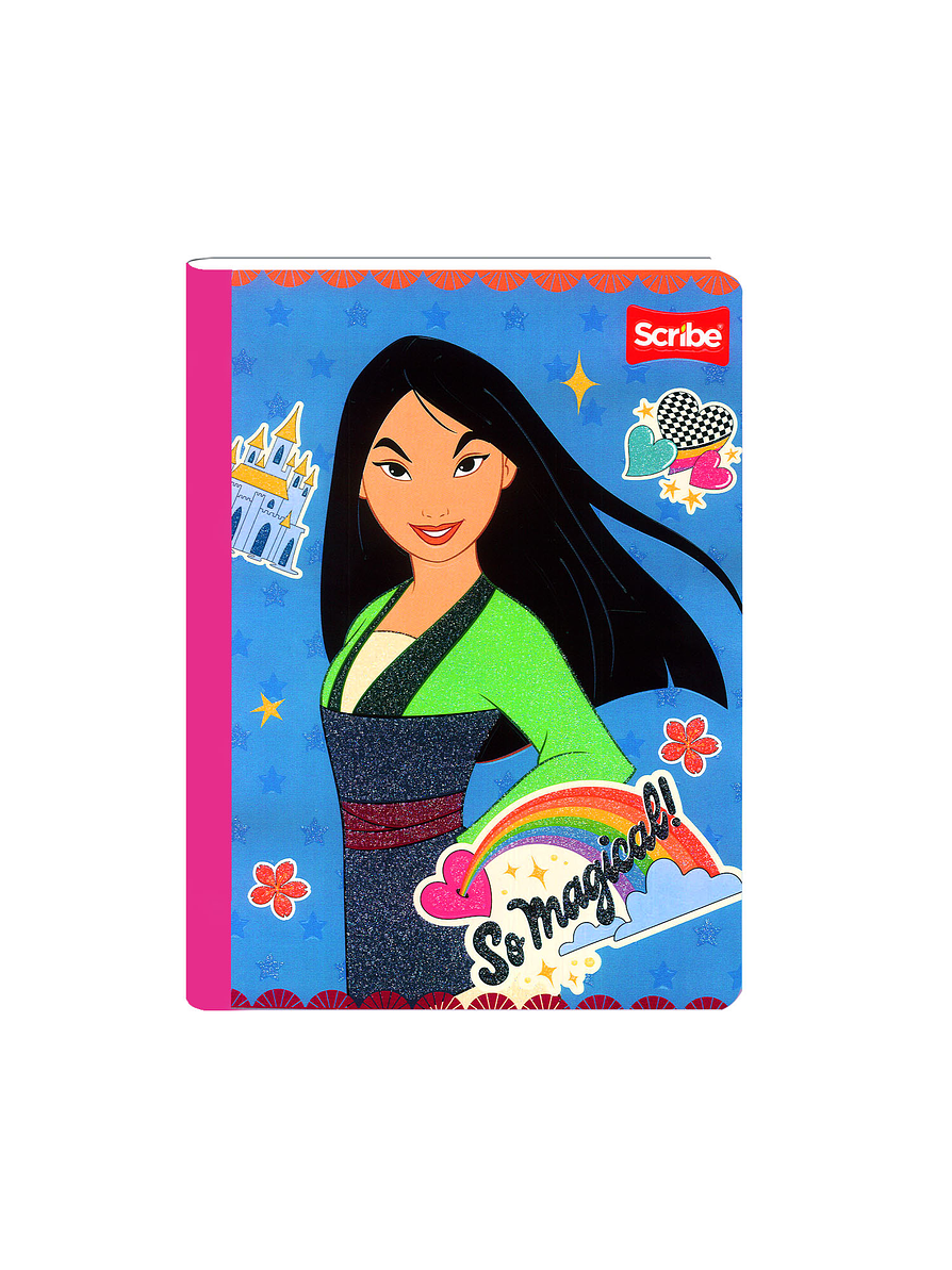 Cuaderno Cosido Princesas 50 Hojas Cuadros 1